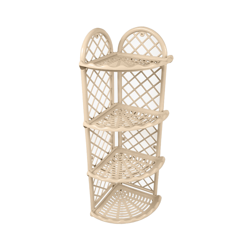 بلاستيكاناأرفف حمام ركنية - 4 دور