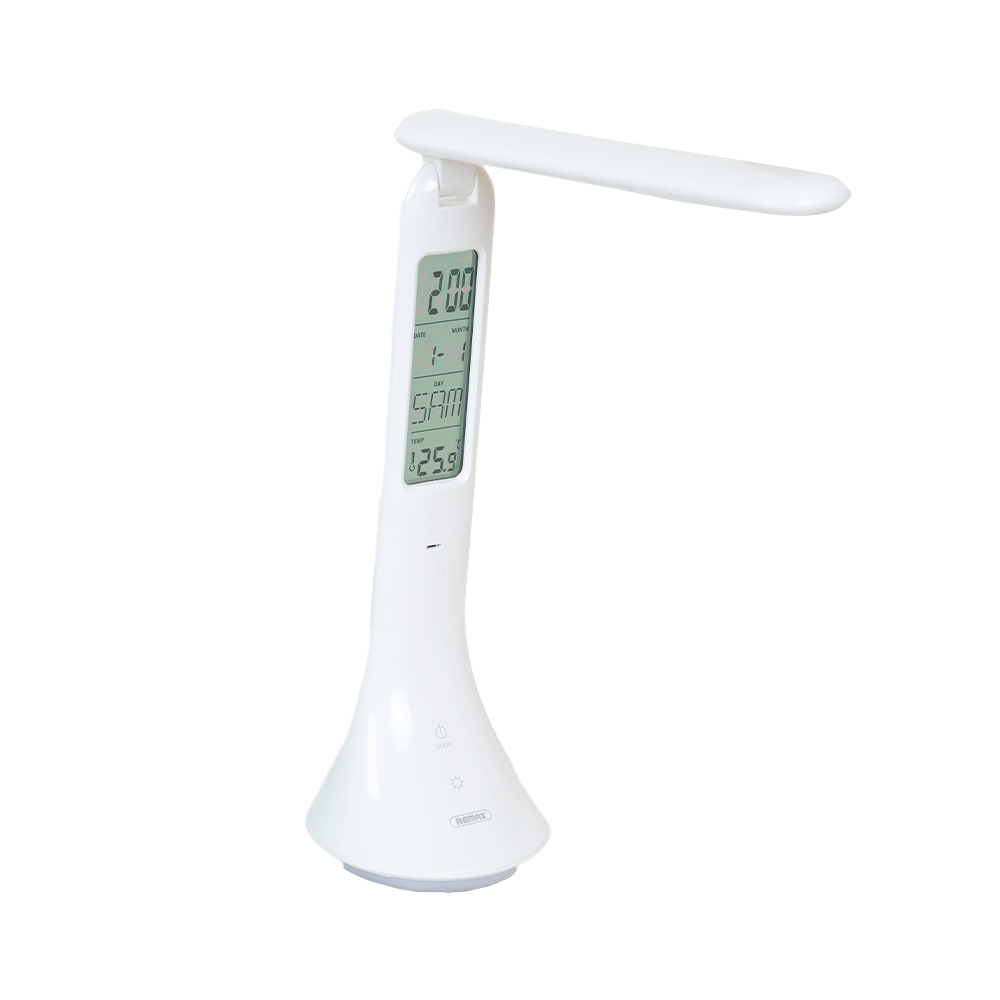 ريماكس مصباح مكتبي قابل للشحن بساعة موديل -RT-E510