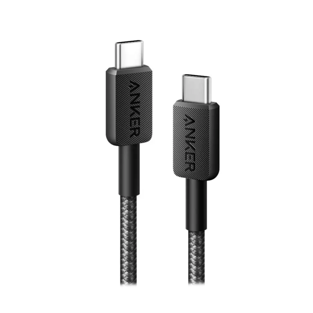 أنكر كابل شحن ونقل بيانات USB C إلى USB C مضفر بطول 3 قدم/0.9 متر - طاقة 60 واط