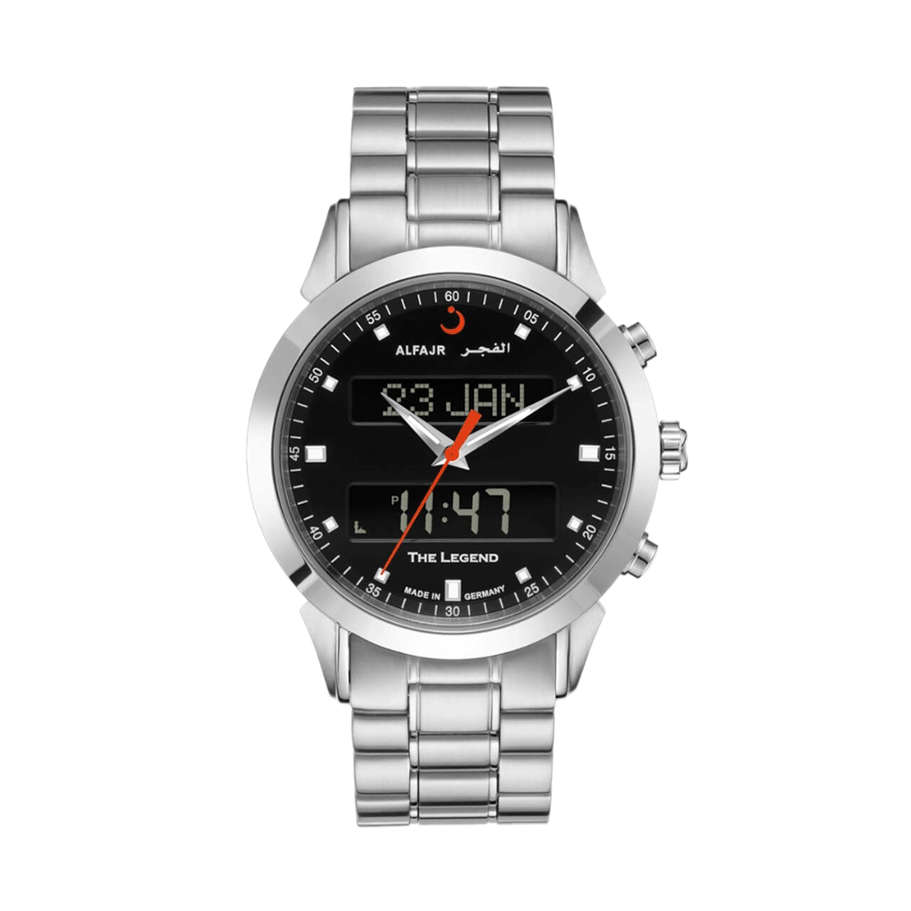 الفجر ساعة يد بهيكل وسوار من الاستانلس أستيل - موديل WA-30S