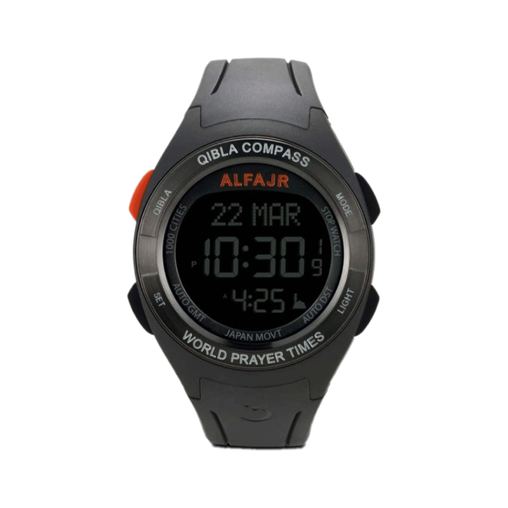 الفجر ساعة قبلة رياضية بحزام من البلاستيك - موديل WQ-18