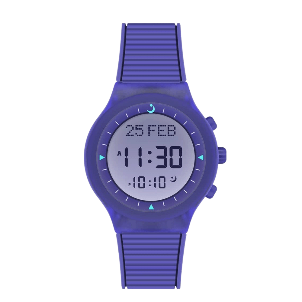 الفجر ساعة يد رياضية بإطار بلاستيك وسوار من السيلكون - موديل WY-16