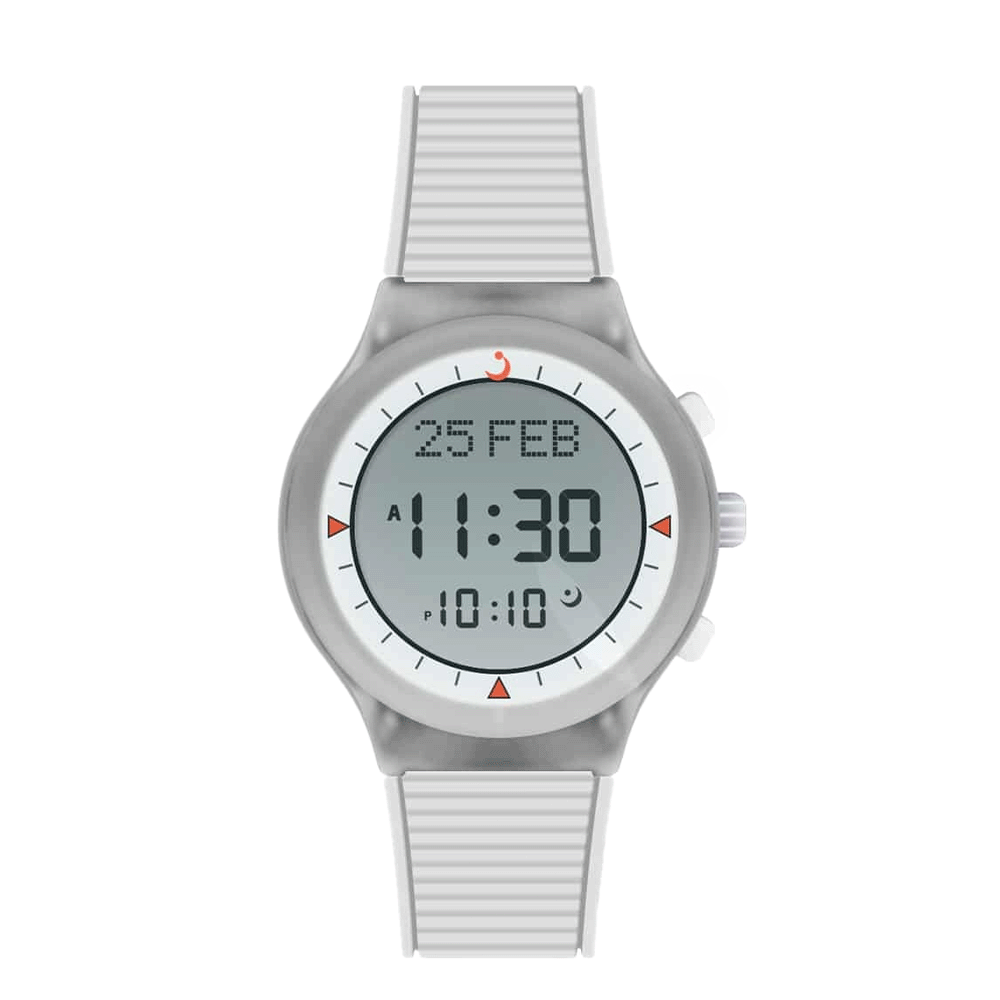 الفجر ساعة يد رياضية بإطار بلاستيك وسوار من السيلكون - موديل WY-16