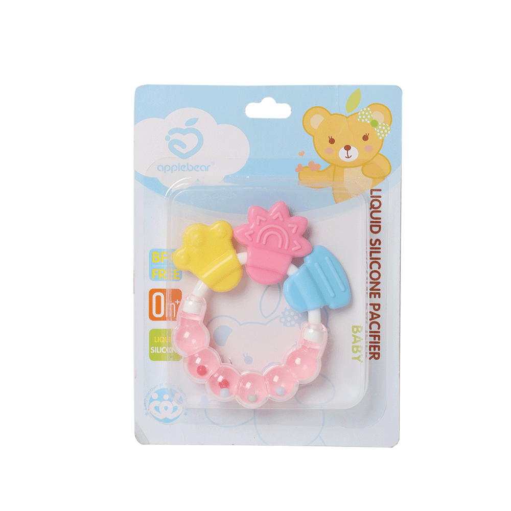 أبل بير عضاضة تسنين مع خشخيشة للأطفال من 4 الى 6 أشهر