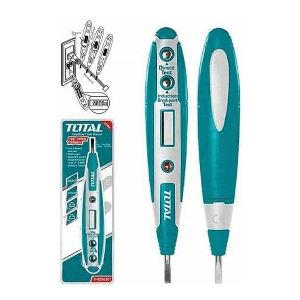 "مفك اختبار رقمي، مفك كهربائي، أداة كهربائية، أدوات كهربائية، أدوات يدوية، اختبار كهرباء، أمان كهربائي، توتال تولز، THT292201
Digital tester screwdriver, electric screwdriver, electrical tool, hand tools, electrical test, electrical safety, Total Tools, 