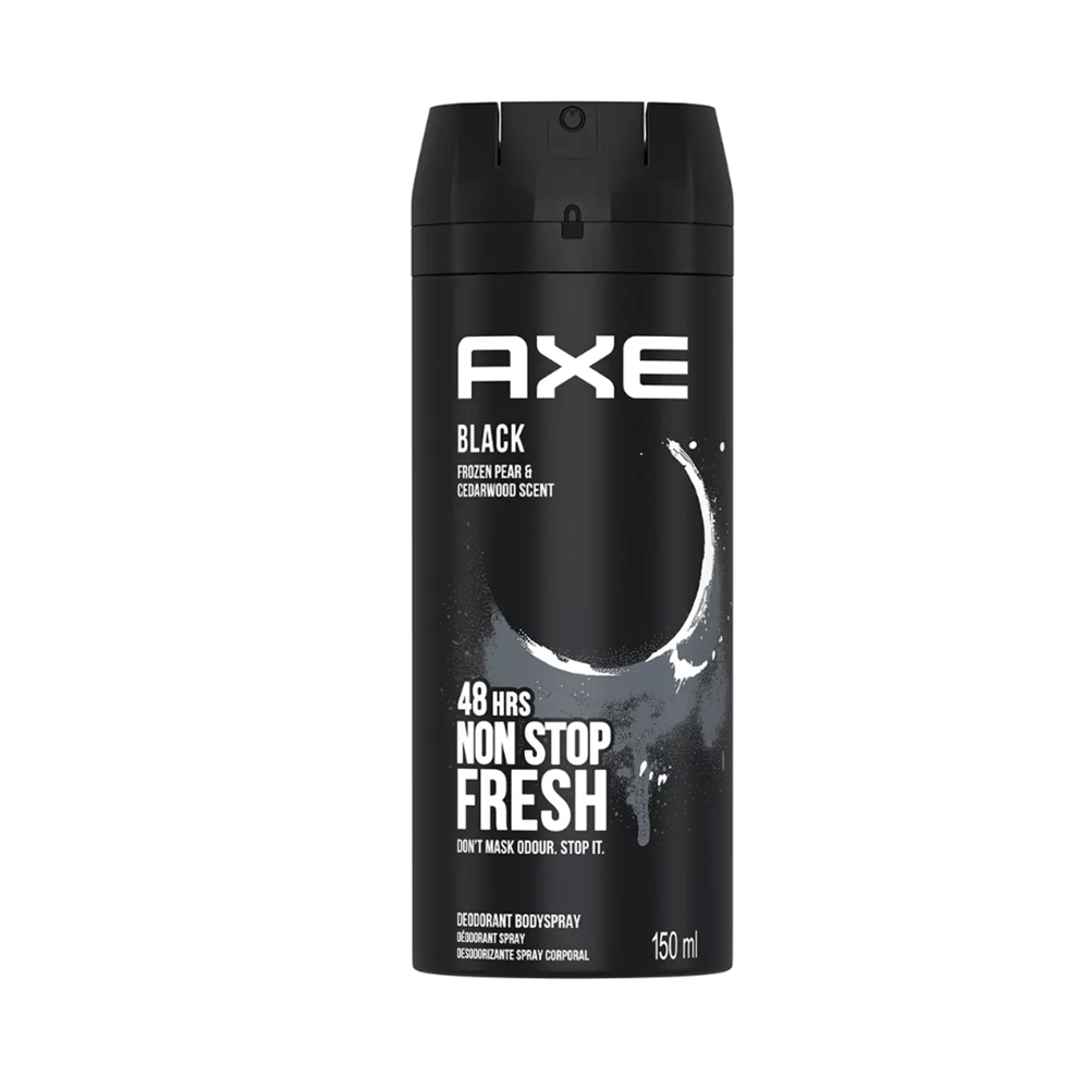 "بخاخ مزيل العرق AXE Black,
بخاخ مزيل العرق للرجال,
إزالة الرائحة الكريهة,
مزيل عرق AXE,
,AXE Black deodorant spray
,Deodorant spray for men
,Eliminates unpleasant odor
AXE deodorant"