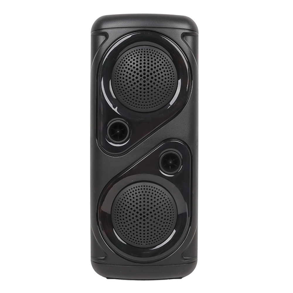 WSJAR مكبر صوت بلوتوث محمول بميكرفون وكابل شحن USB Type C و إضاءة RGB- موديل E-4201-2