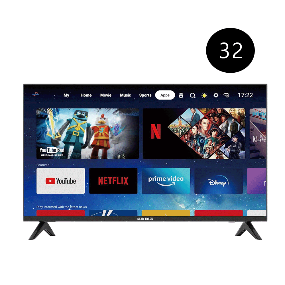 ستار تراك تلفزيون 32 بوصة سمارت LED 