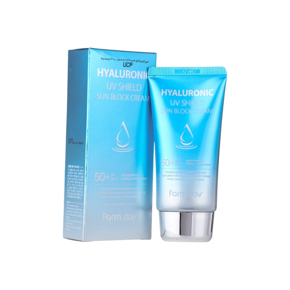 فارم ستاي كريم واقي الشمس بحمض الهيالورونيك بعامل حماية SPF50 لحماية البشرة من الأشعة فوق البنفسجية - 70 جم