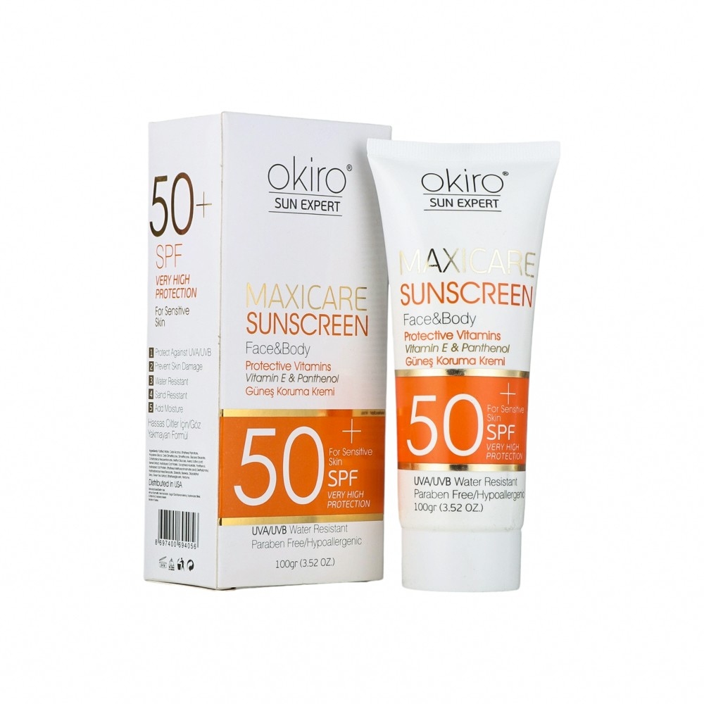 أوكيرو ماكسيكير واقي شمس للوجه والجسم SPF 50+ - لحماية البشرة الحساسة من أضرار الشمس - 100 مل