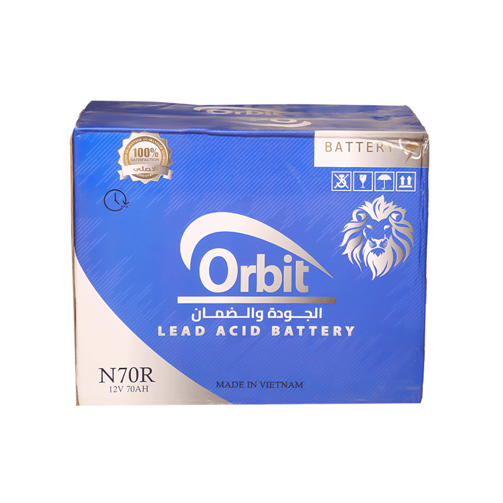 أوربت بطارية بجهد 12فولت وسعة 70 أمبير - موديل N70R