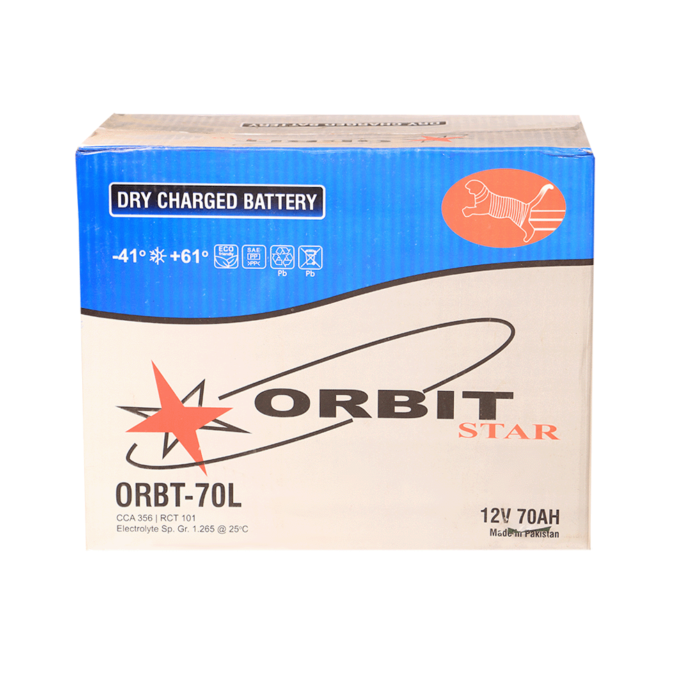 أوربت ستار بطارية بجهد 12 فولت سعة 70 أمبير - موديل 70L