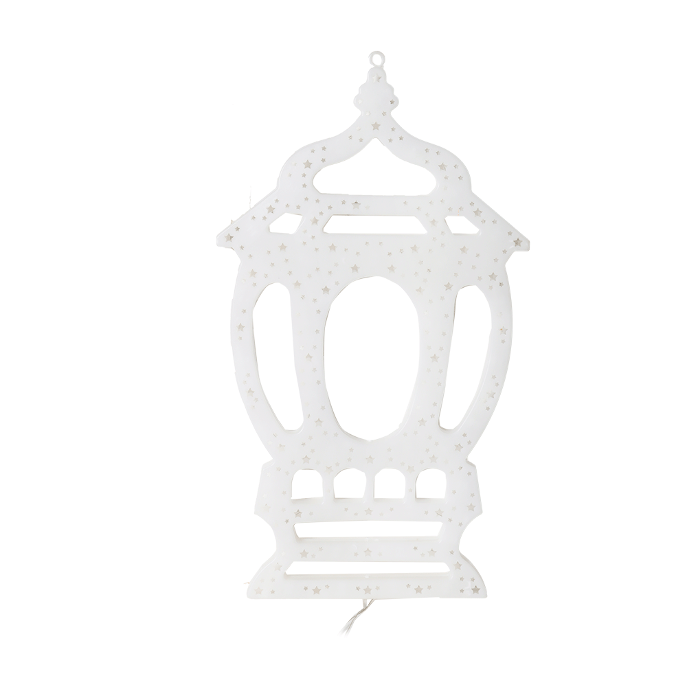 فانوس رمضاني مضيء أبيض