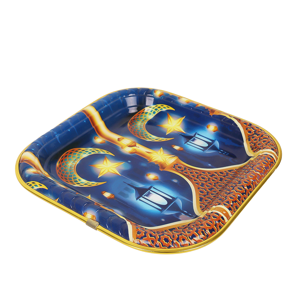 صحن رمضاني مربع بنقوش إسلامية