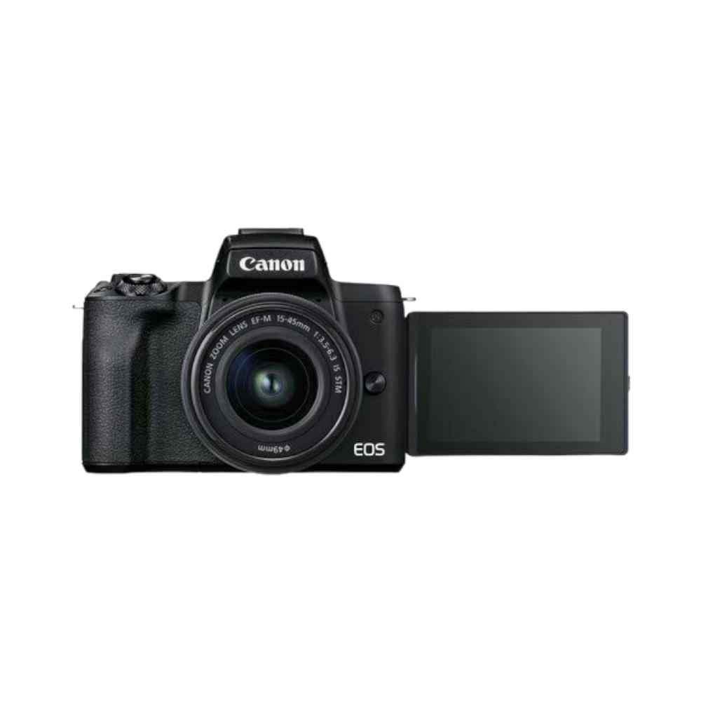 كانون كاميرا رقمية مع عدسة 15-45 ملم دقة 24.1MP موديل EOS M50 Mark II - أسود