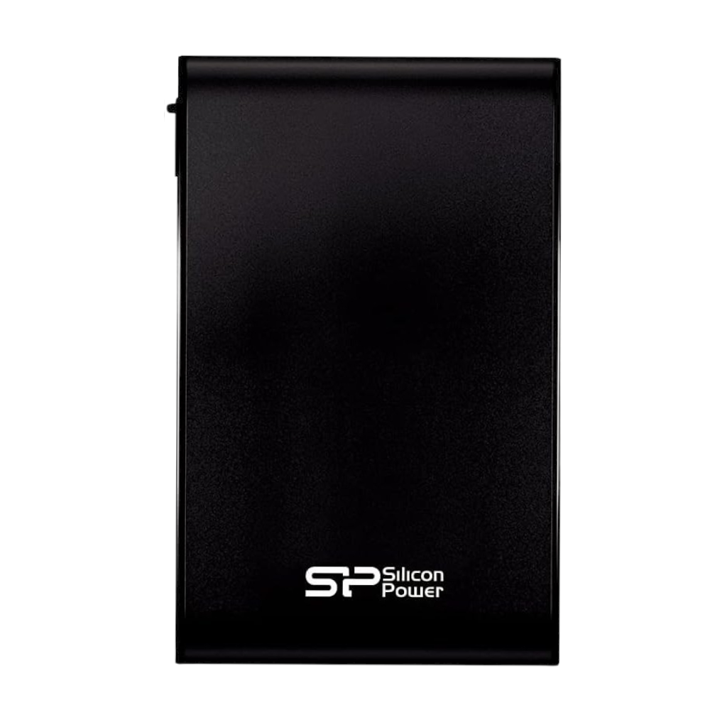 سيلكون باور هارديسك خارجي HDD بسعة 2TB وبمتوسط سرعة 150MP/S موديل SP ARMOR A80 - أسود