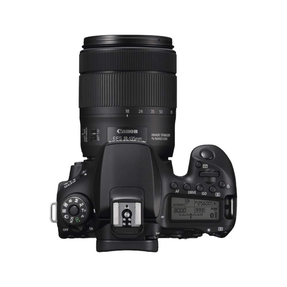 كانون كاميرا 90D بدقة 32.5 وتصوير 4K بعدسة 18-135 مللمتر - أسود