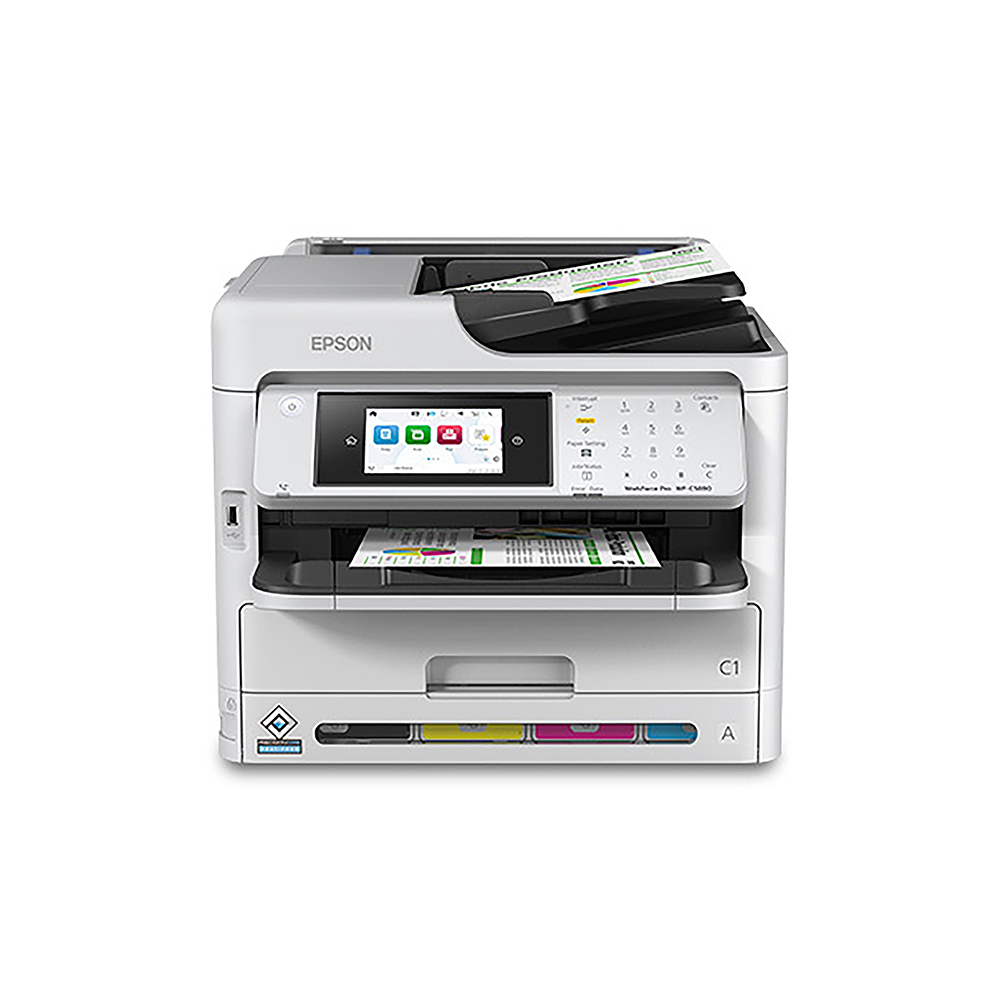إيبسون طابعة مكتبية أسود و ملون قوة 150 وات موديل EP WF-C-5890 - أبيض