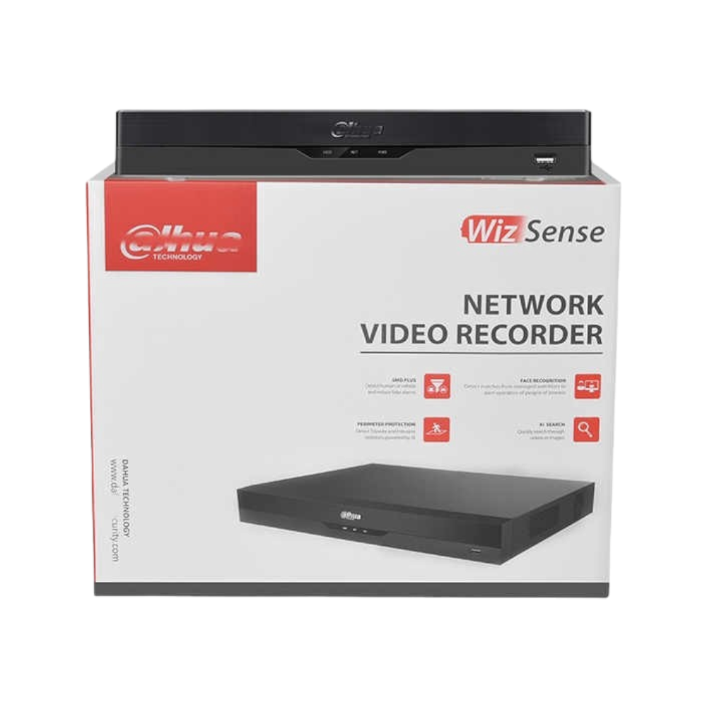 دهوا جهاز سويتش NVR مع 26 منفذ جيجابت و 24 منفذ PoE لإدارة الطاقة عبر الشبكة موديل DHI-NVR4232-16P-EI- أسود