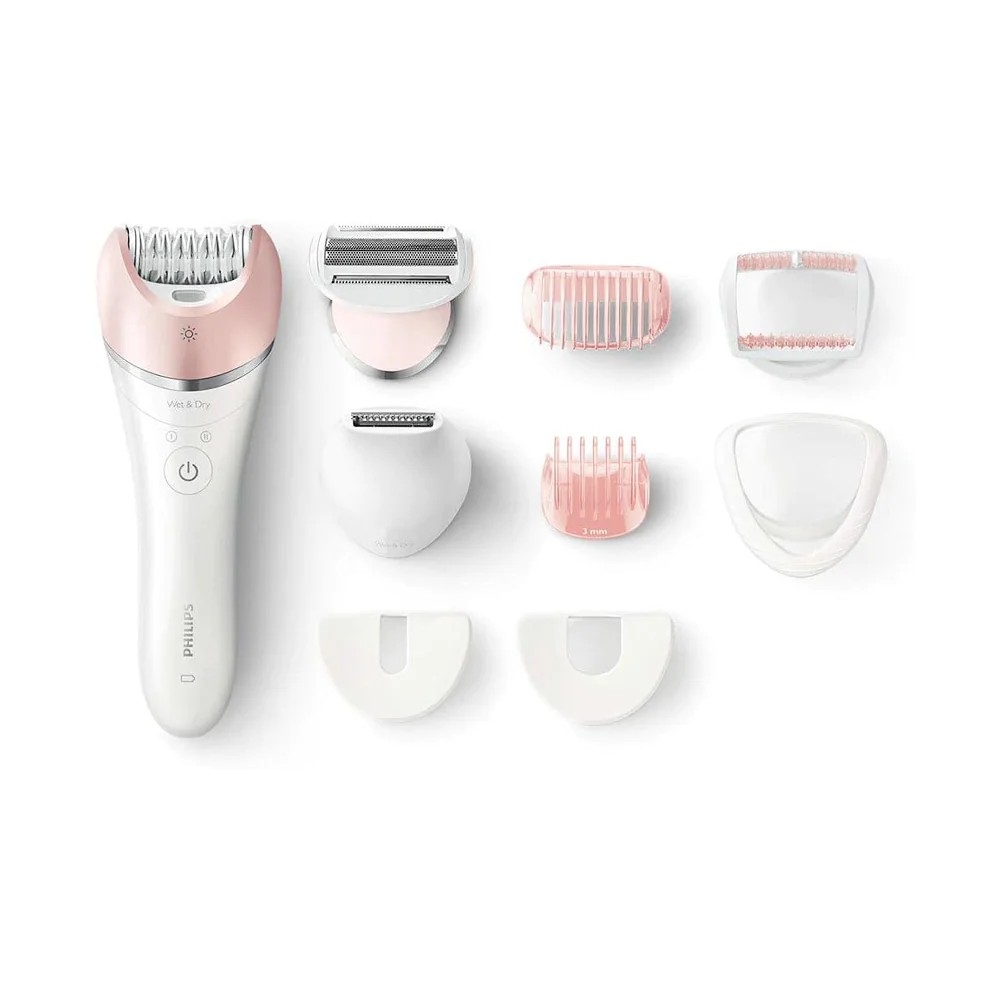 فيليبس جهاز إزالة الشعر بالسيراميك للجسم والوجه والساقين موديل BRE640 - أبيض