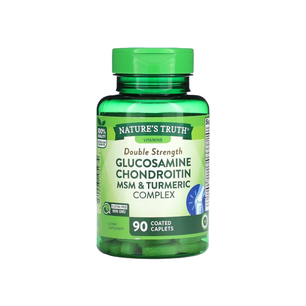 ناتشرز تروث مكمل جلوكوزامين ذو القوة المزدوجة و كوندرويتين والكركم لصحة المفاصل - 90 كبسولة