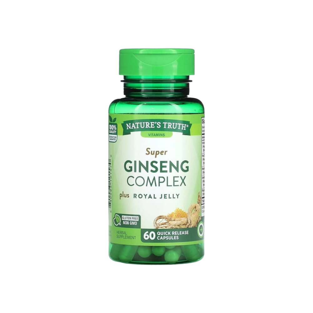 ناتشرز تروث مكمل سوبر جينسينج كومبلكس مع الرويال جيلي للصحة الجنسية - 60 كبسولة