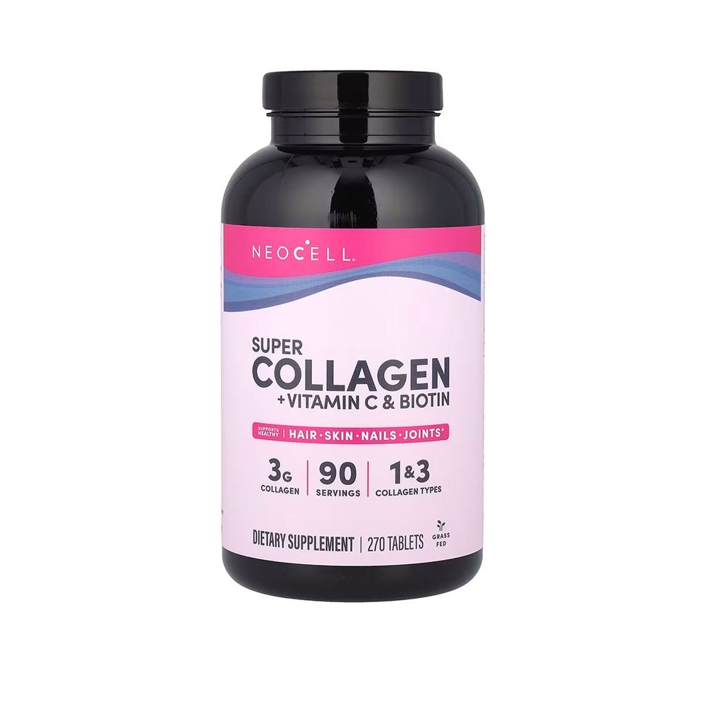 نيوسيل مكمل كولاجين 3 غرام مع البيوتين لدعم صحة الشعر والبشرة والأظافر - 270 كبسولة 