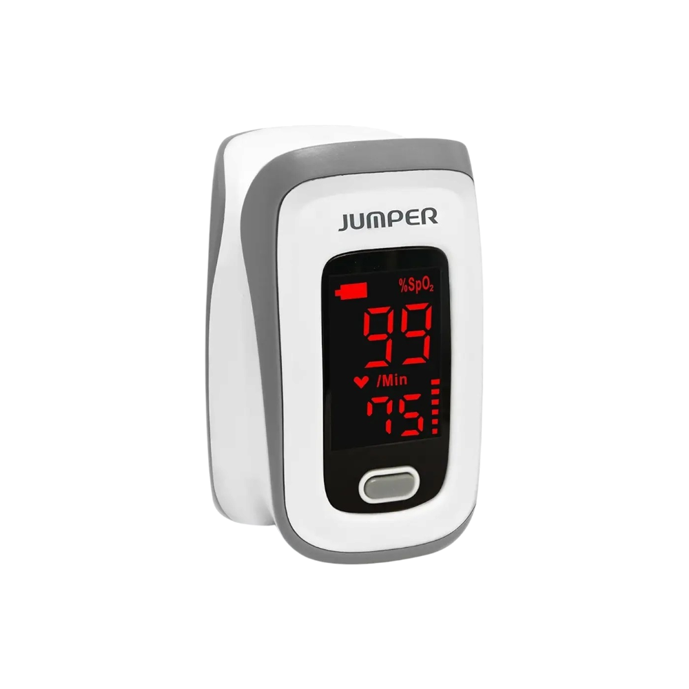 جمبر جهاز اوكسيميتر لقياس تشبع الأوكسجين في الدم موديل JPD-500 - أبيض