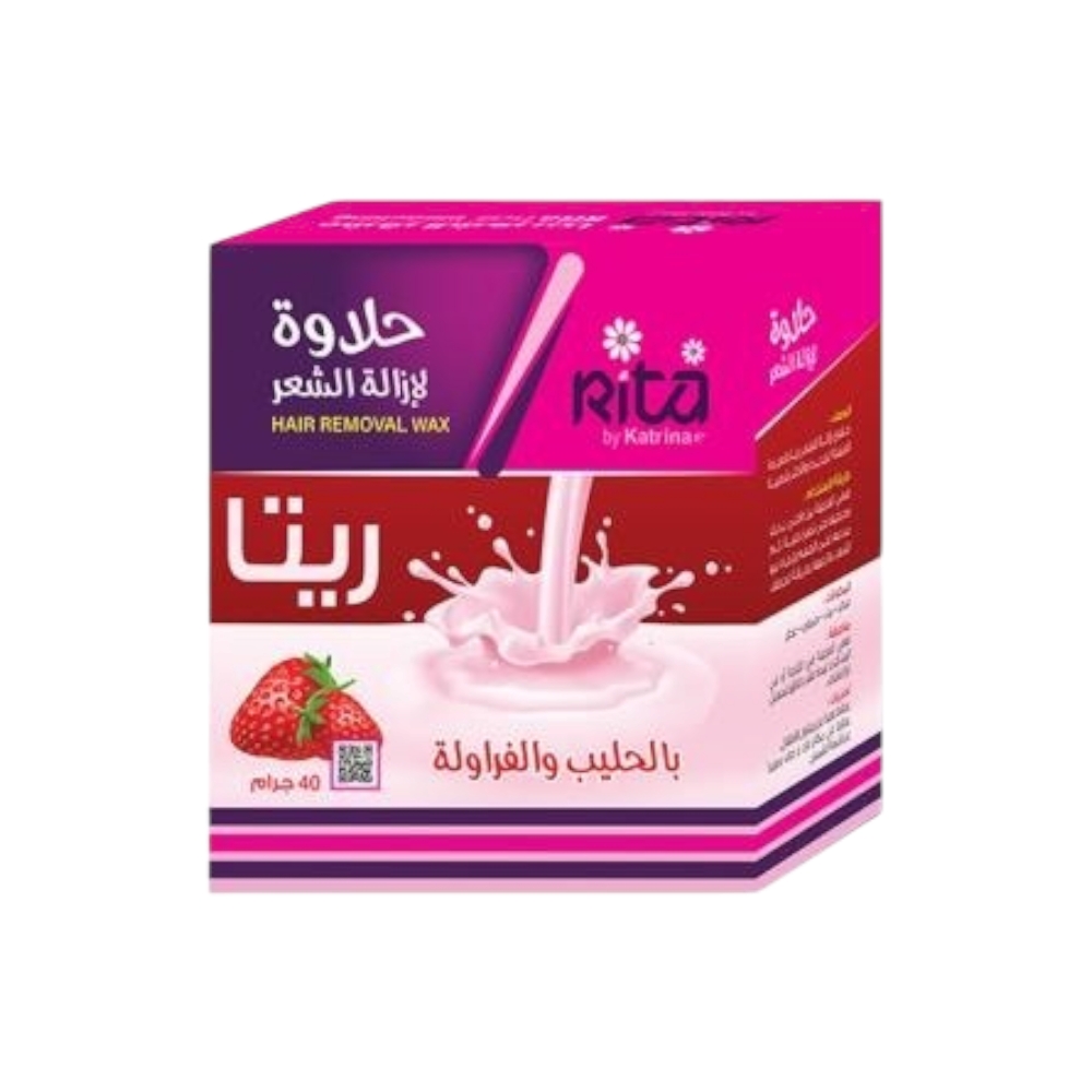 ريتا طقم حلاوة لإزالة الشعر بالحليب والفراولة - 6 قطع