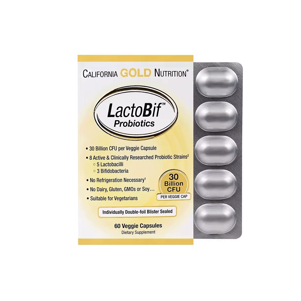  كاليفورنيا جولد نيوتريشن  كبسولات  لاكتوبيف بروبيوتيك 30 Billion CFU مكمل غذائي - 60 كبسولة نباتية  