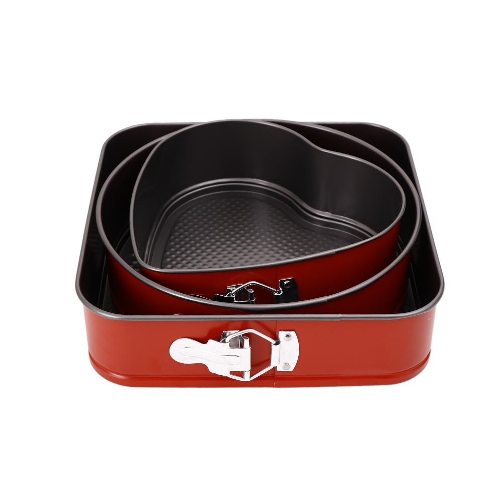 طقم صحون الكيك والتشيز كيك ابو قفل - 3 قطع	