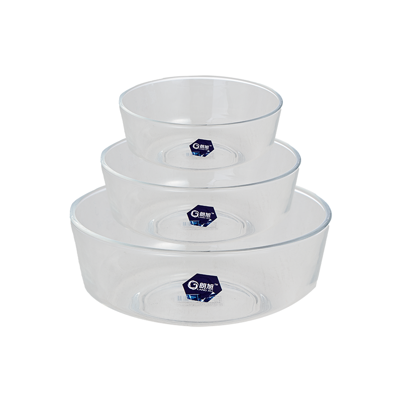 طقم أوعية تقديم زجاجية من 3 قطع 