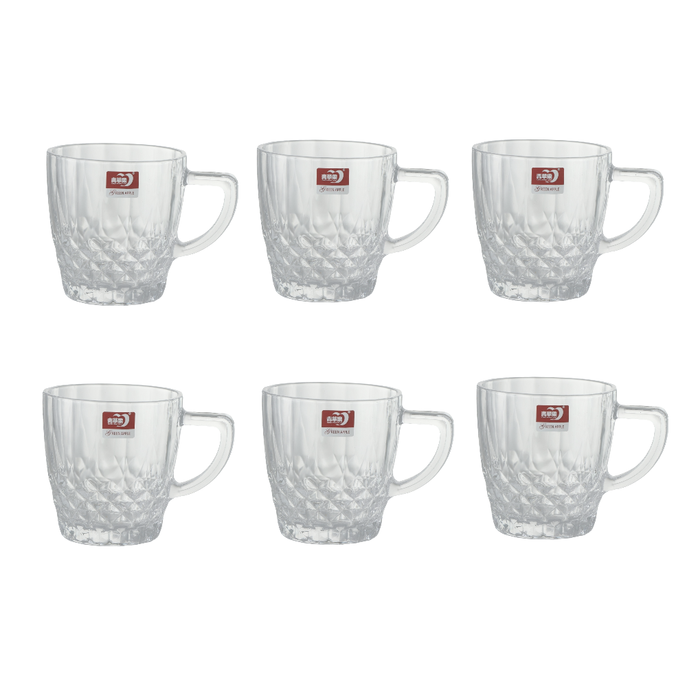  طقم كاسات شاي زجاجية سعة 250 مل موديل ZB202-150A - ست قطع  