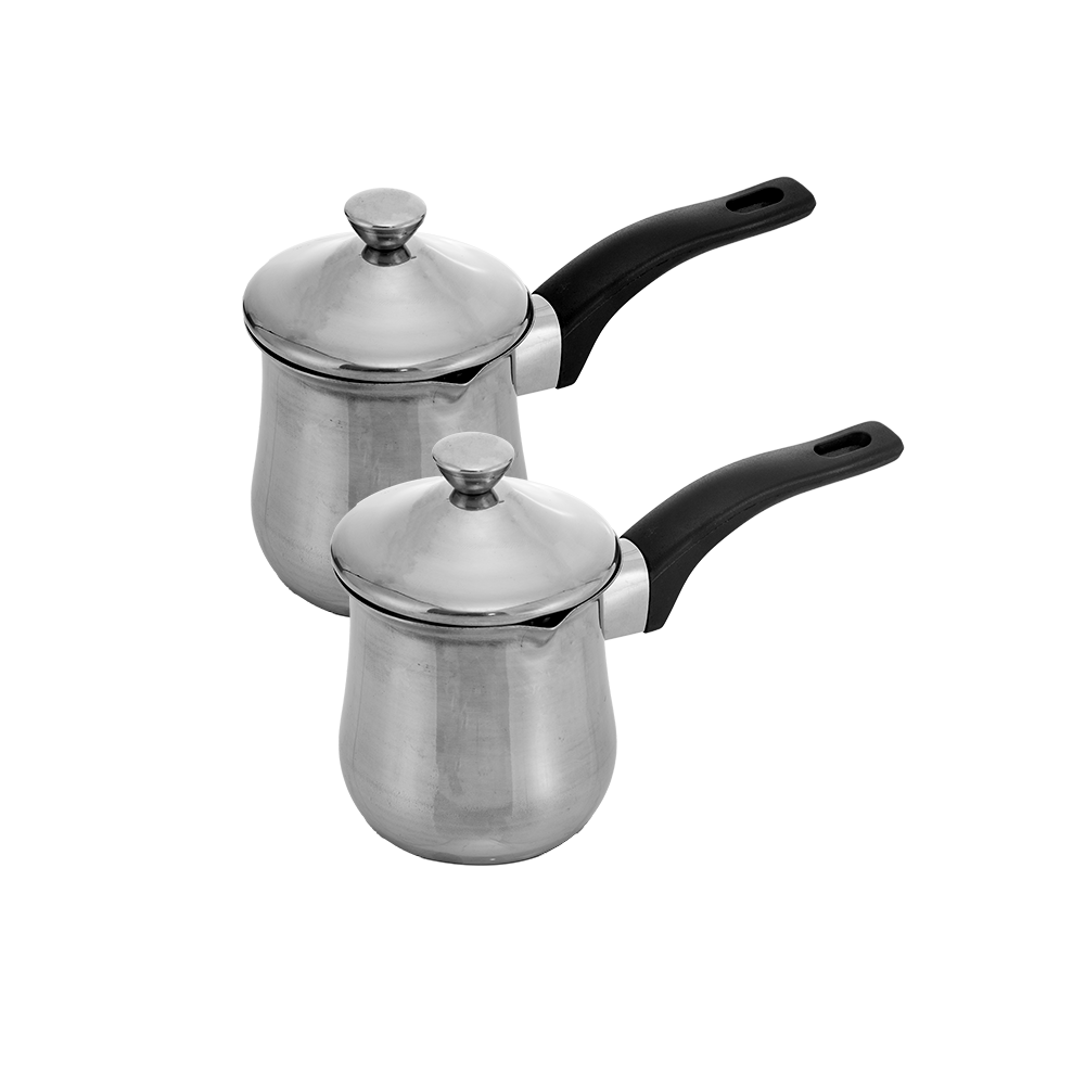 شون فينج طقم جزوات شاي حليب من الستانلس ستيل بسعة 520 مل موديل DF-1008B - قطعتين