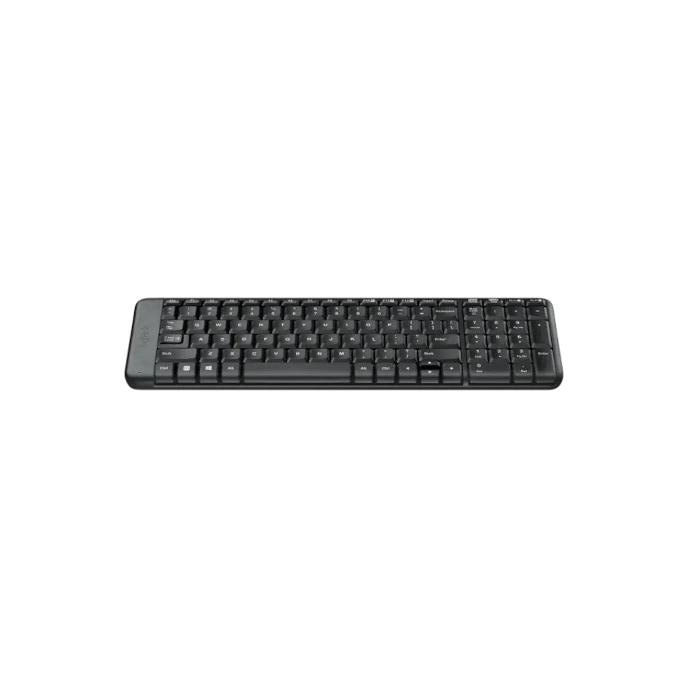 لوجتشك طقم لوحة مفاتيح وماوس لاسلكي موديل MK220 - أسود 