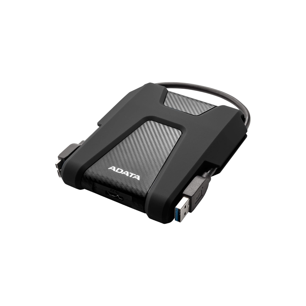 اداتا هارديسك خارجي محمول مقاوم للصدمات بسعة 1 تيرابايت موديل HD680 - أسود