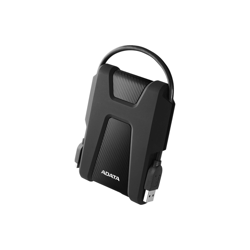 اداتا هارديسك خارجي محمول مقاوم للصدمات بسعة 1 تيرابايت موديل HD680 - أسود