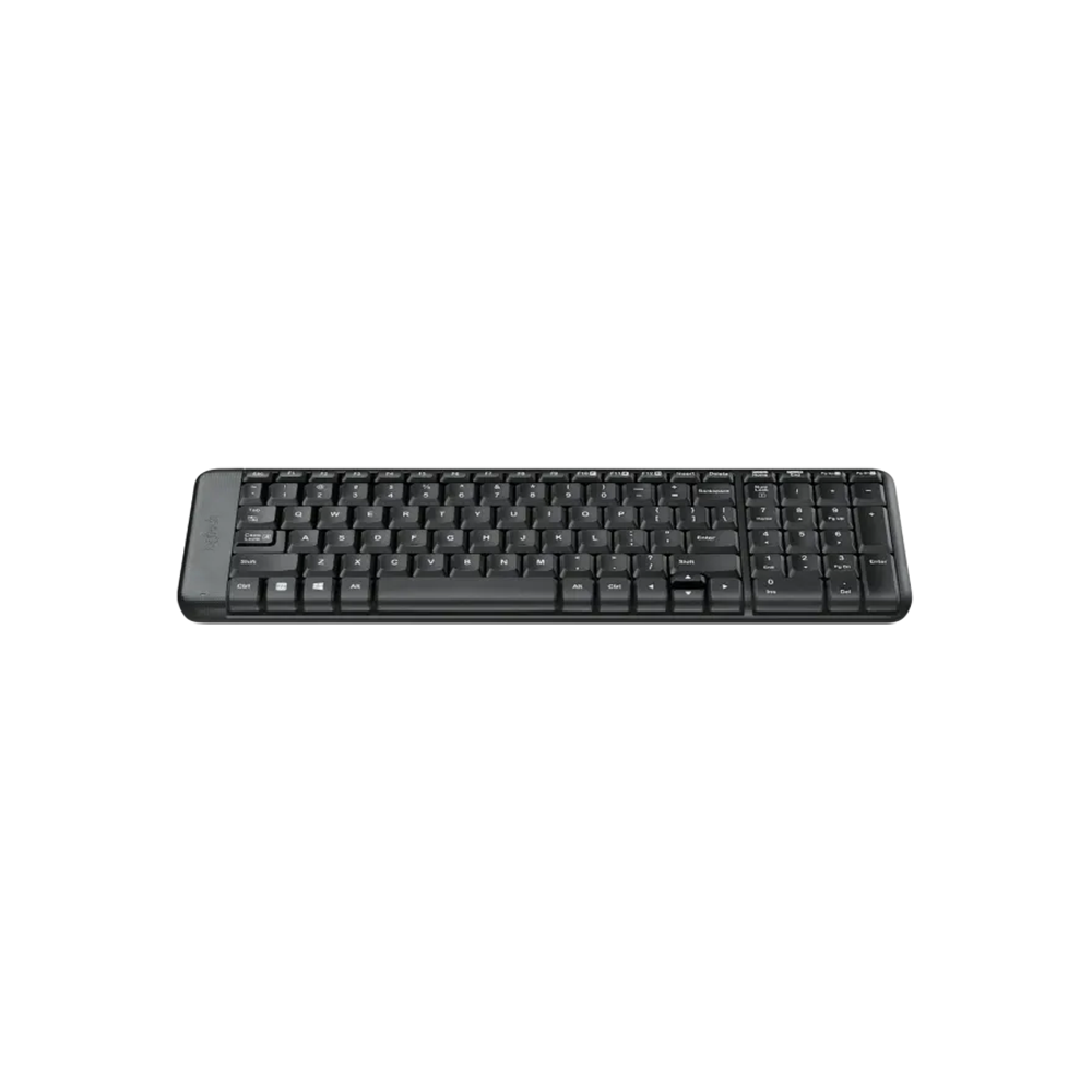لوجي تك لوحة مفاتيح و ماوس لا سلكية موديل MK220 - أسود