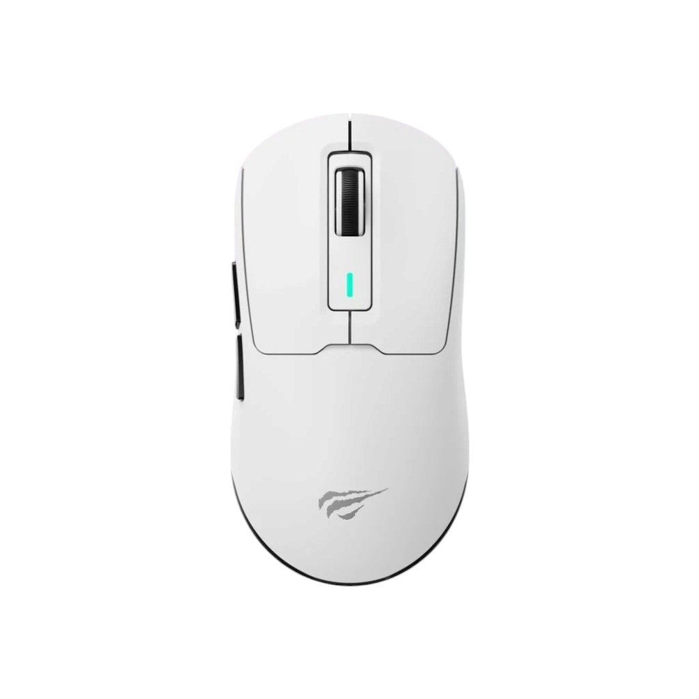 هافيت ماوس ألعاب لاسلكي بتردد 2.4 جيجاهرتز وبلوتوث قابل لإعادة الشحن موديل MS969 - أبيض
