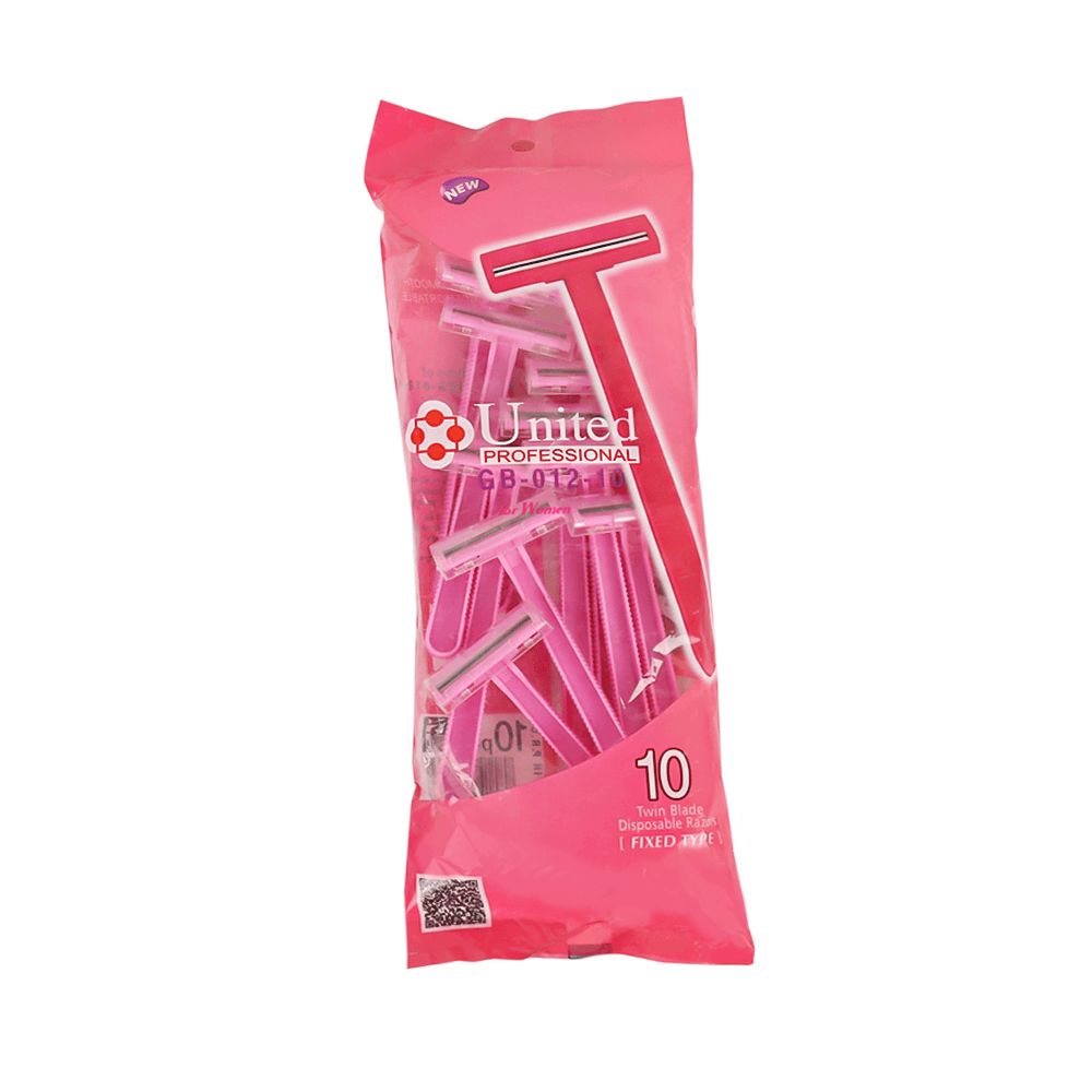 يونايتد بروفيشنال شفرات حلاقة نسائية - 10 قطع