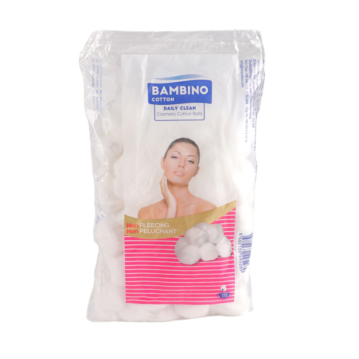 بامينو كرات قطنية للتنظيف اليومي  - 100 كرة قطنية 