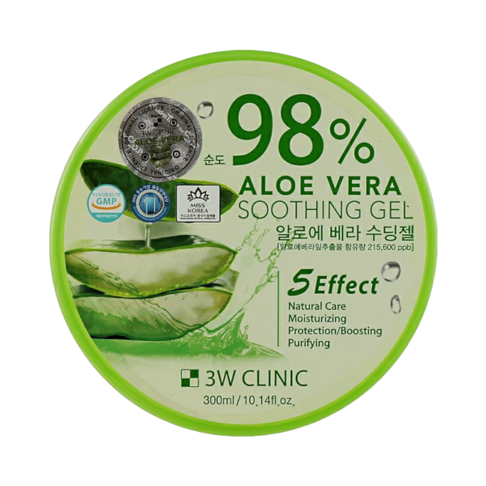 جل مهدئ 98٪ بخلاصة الصبار من 3W Clinic - ( 300 مل )