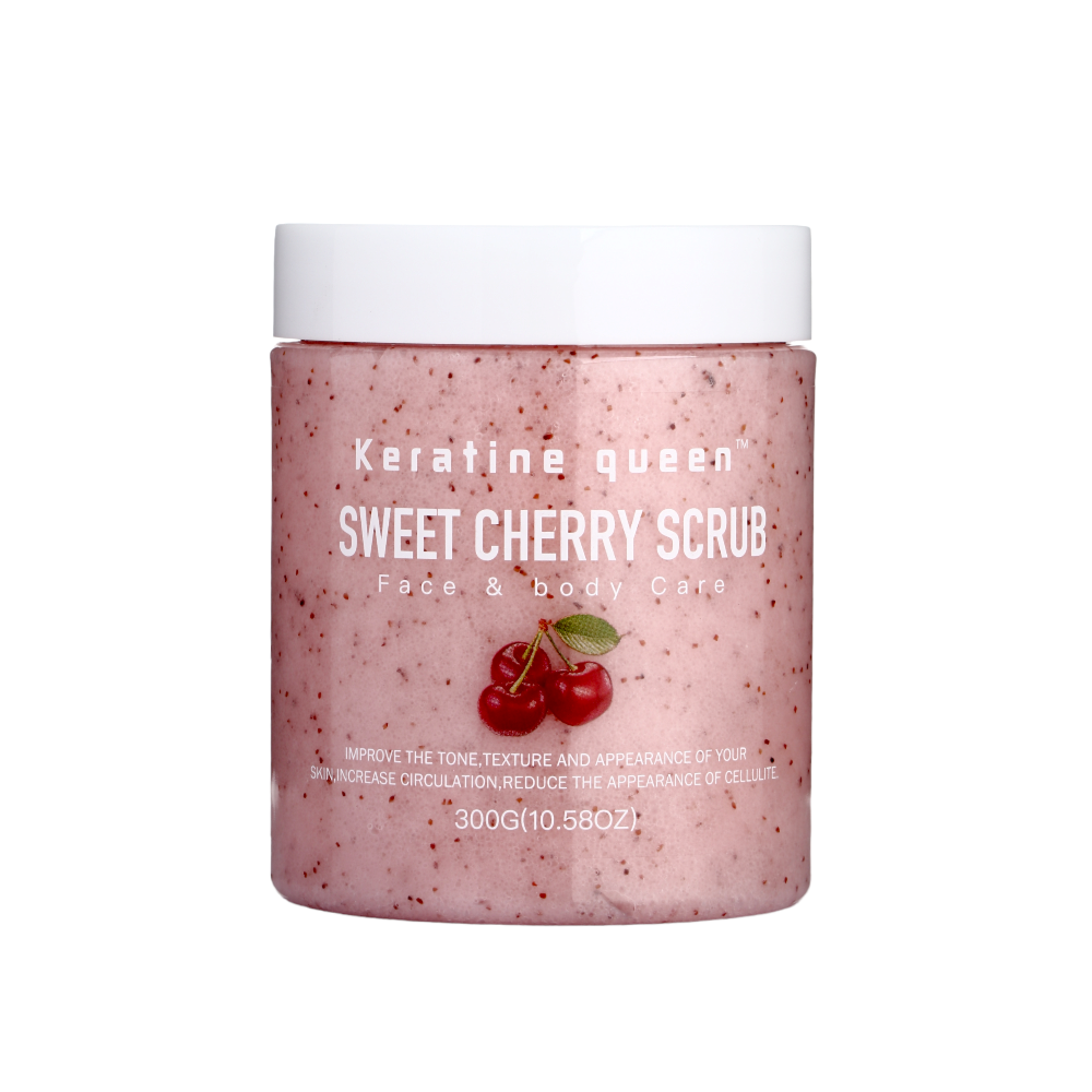  مقشر الكرز الحلو للوجه والجسم من كيراتين كوين - 300 جم 