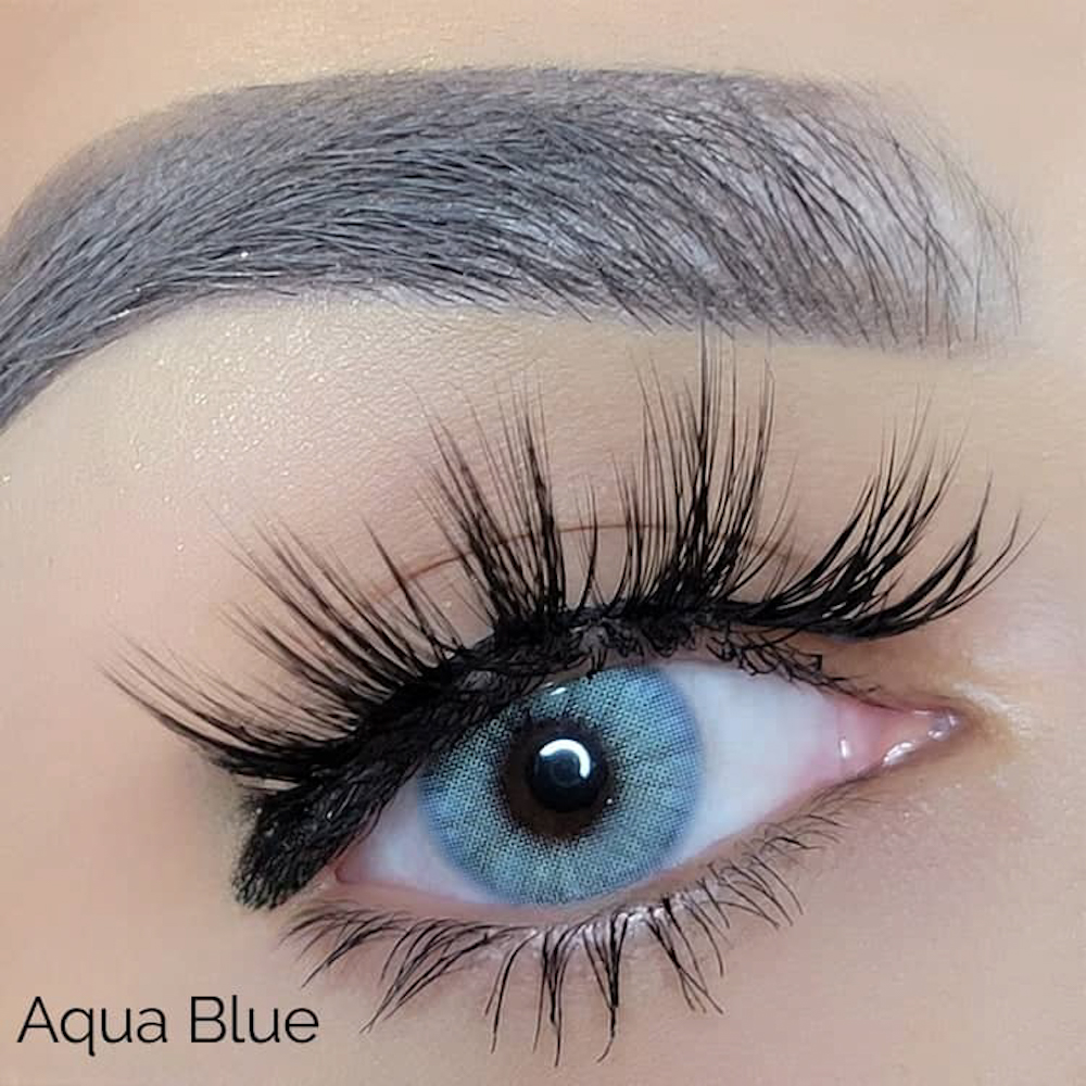 عدسات لاصقة ملونة 2tone من فرش تون كوزمتيكس - aqua blue