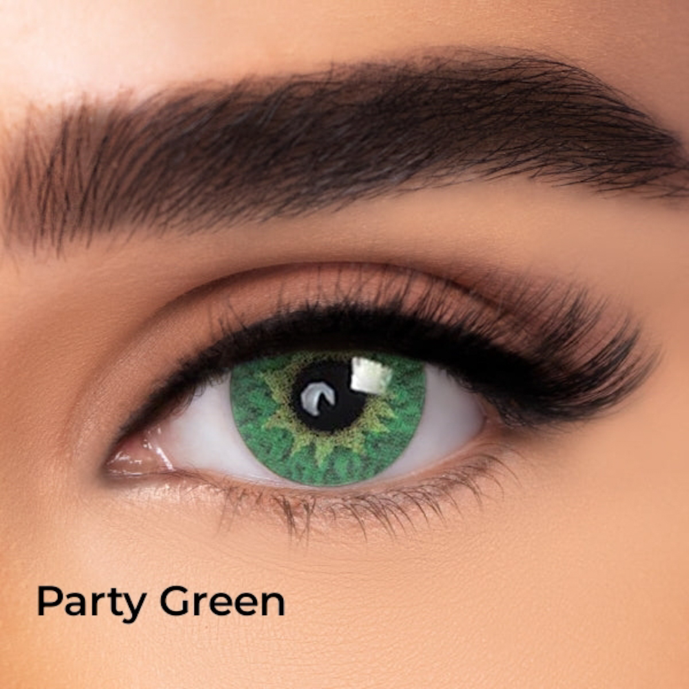 عدسات لاصقة ملونة 2tone من فرش تون كوزمتيكس - party green