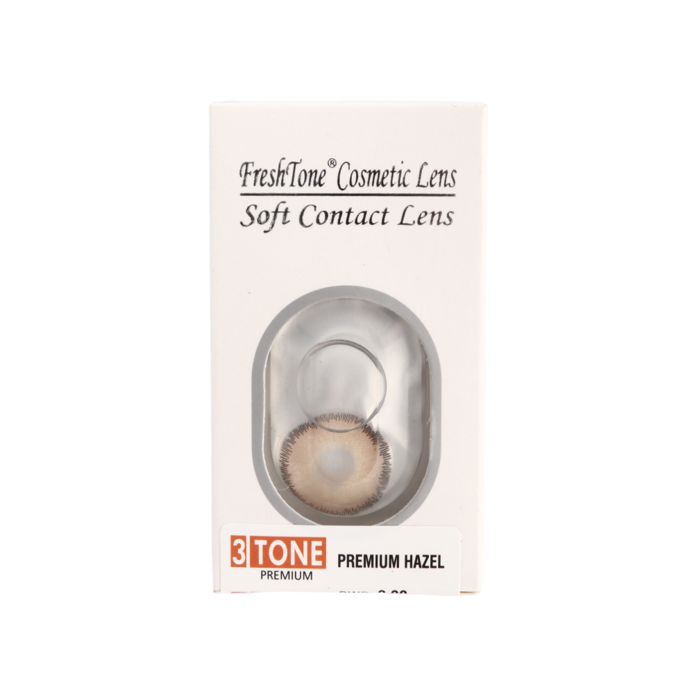 عدسات لاصقة ملونة 3tone من فرش تون كوزمتيكس - premium hazel