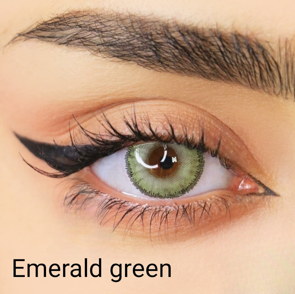 عدسات لاصقة ملونة 3tone من فرش تون كوزمتيكس - emerald green
