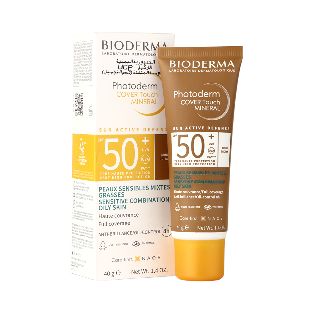 بيوديرما فوتوديرم كفر تاتش مينيرال براون بعامل حماية من الشمس +50 للبشرة الحساسة و المختلطة و الدهنية - 40 جرام