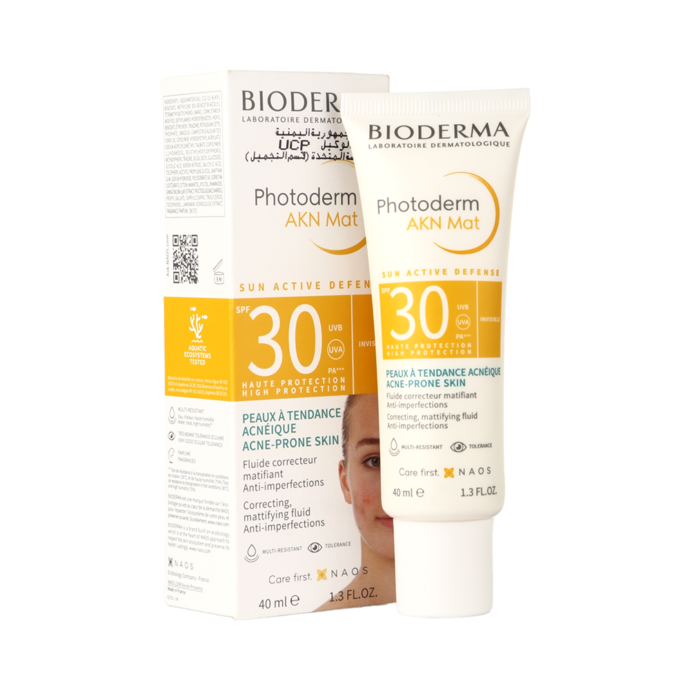 بيوديرما فوتوديرم أكوا مات انفيزيبل كريم واقي بعامل spf 30 حماية من أشعة الشمس - 40 مل  