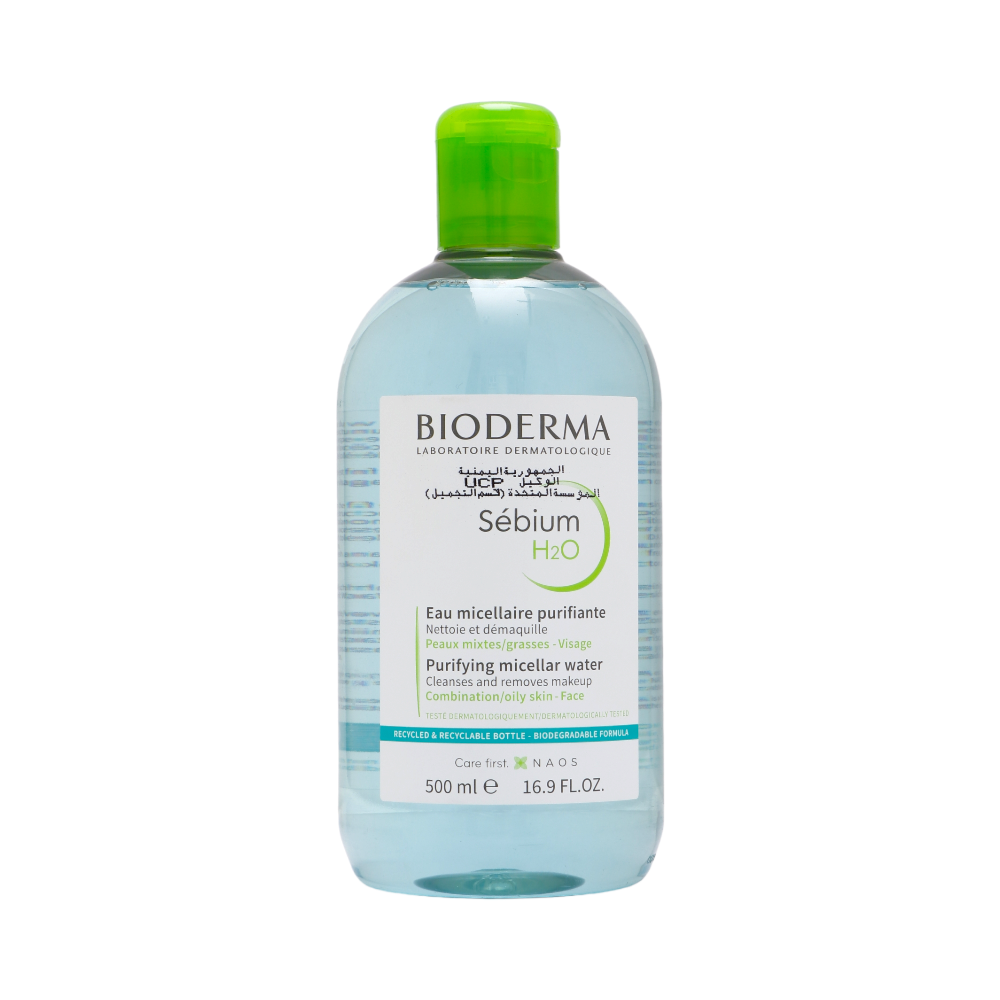 بيودرما مزيل مكياج سيبم H2O أتش تو أو - 500 مل